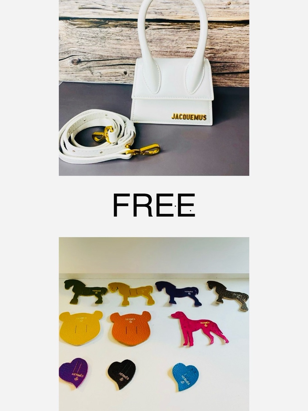 🛍️FREE With Purchase. Jacquemus Mini & Hermes Bag Charm. Read for Details